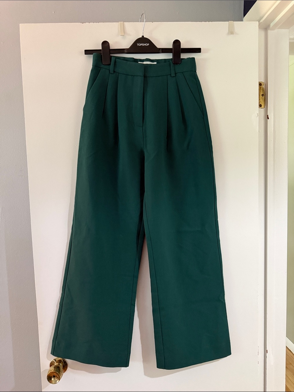 Abercrombie & Fitch Emerald Green Sloane Wide Leg Pant